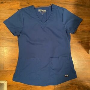 Grey’s Anatomy Scrub Top Blue size Small